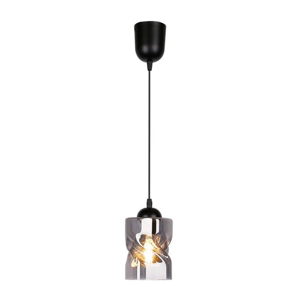 Melna piekaramā lampa ar stikla abažūru ø 10 cm Felis – Candellux Lighting-image-2