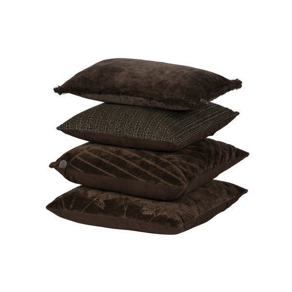 Tumši brūns dekoratīvais spilvens BePureHome Velvet Coffee, 50 x 50 cm-image-1