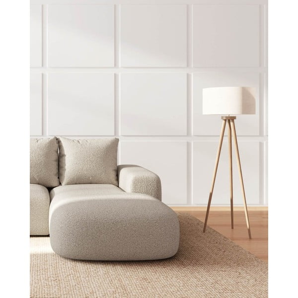 Krēmkrāsas stūra dīvāns no buklē auduma (labais stūris) Feiro – MESONICA-image-3