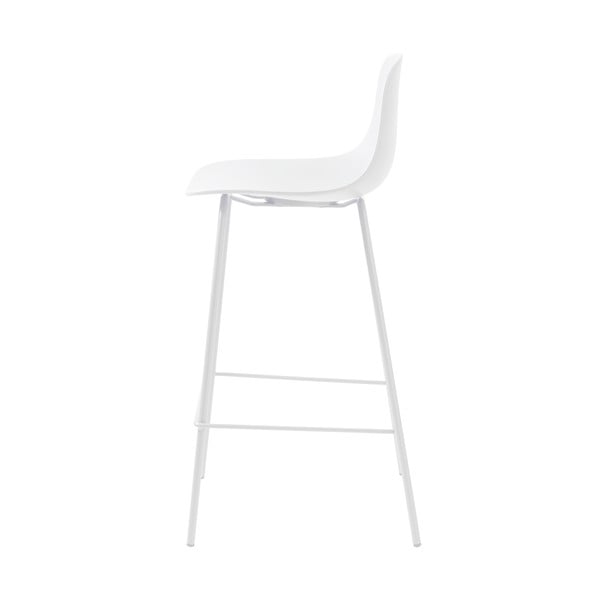 Balts plastmasas bāra krēsls (sēdekļa augstums 67,5 cm) Whitby – Unique Furniture-image-3