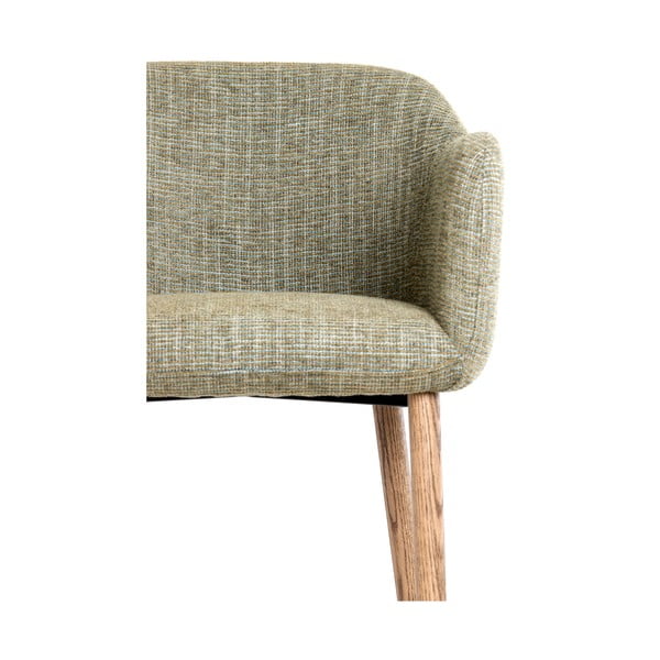 Gaiši zaļi polsterēti ēdamistabas krēsli ar roku balstiem (2 gab.) Blaine – Light & Living-image-1