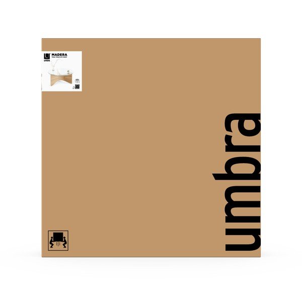 Dabīga toņa apaļš žurnālgaldiņš ar stikla galda virsmu ø 84 cm Madera – Umbra-image-4