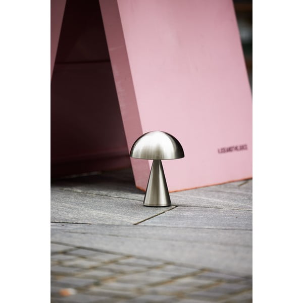 Tumši pelēka LED galda lampa ar regulējamu spilgtumu (augstums 20 cm) Mush – Hübsch-image-4