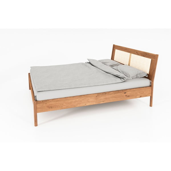 Dabīga toņa vienvietīga gulta no ozolkoka 90x200 cm Pola – The Beds-image-1
