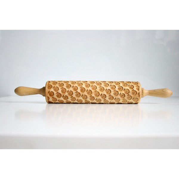 Koka mīklas rullis ar gravējumu Apples – Valek-image-3