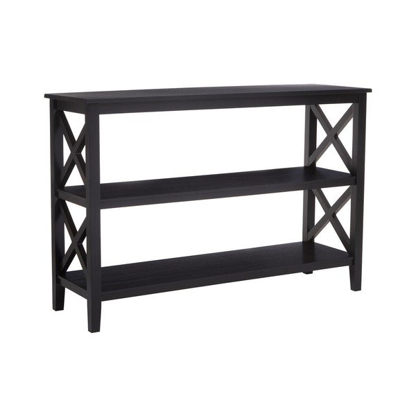 Melns priedes masīvkoka plaukts 120x81x40 cm Heritage – Premier Housewares