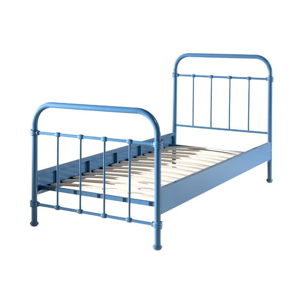 Zila metāla bērnu gulta Vipack New York, 90 x 200 cm-image-1