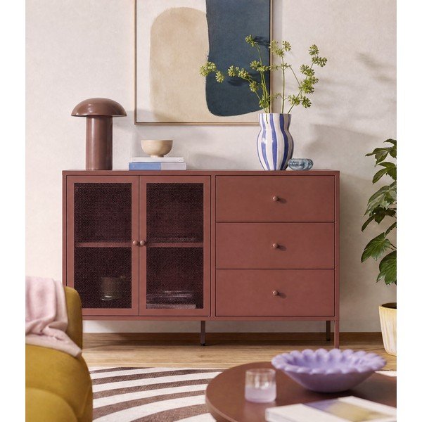 Bordo metāla kumode 140x90x40 cm Fayna – Marckeric-image-3