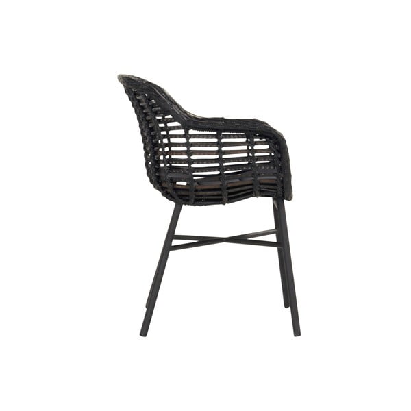Melns plastmasas dārza krēsls Cecilia – Hartman-image-3
