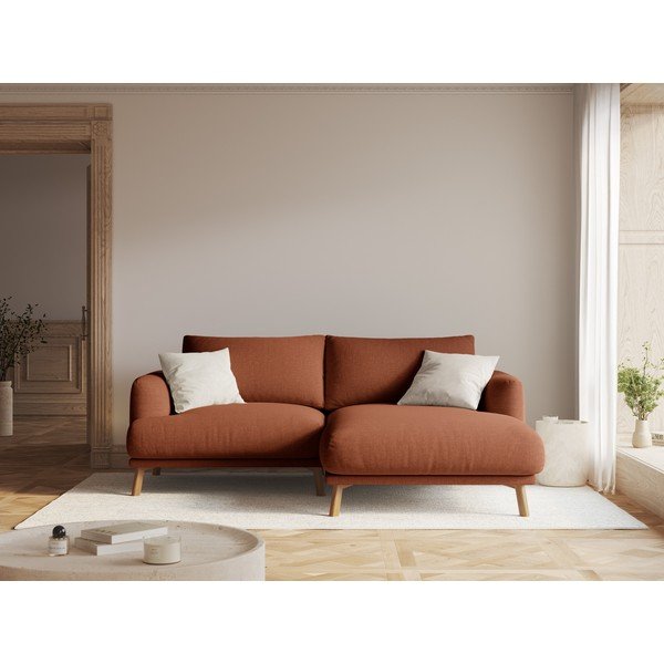 Terakotas oranžs stūra dīvāns (ar labo stūri/ar zvilni) Naomi – Micadoni -image-1