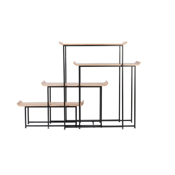 Melns/dabīga toņa bambusa plaukts 114x148 cm Flodka – Zuiver-image-3