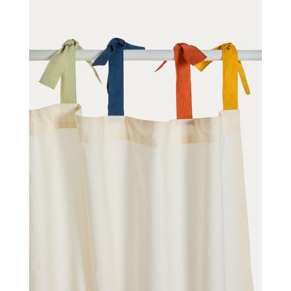 Krēmkrāsas kokvilnas bērnu aizkars 135x270 cm Zelda – Kave Home-image-4