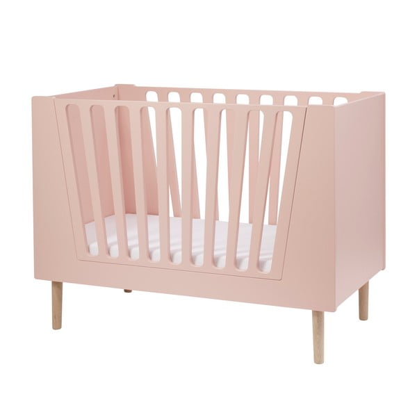 Gaiši rozā bērnu gultiņa Gatavots pēc brieža, 120 x 60 cm
