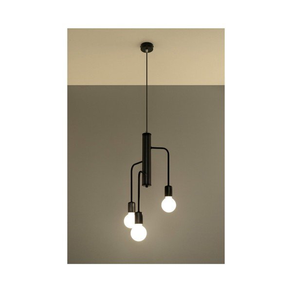 Melna griestu lampa Sollux Donato 3M-image-2