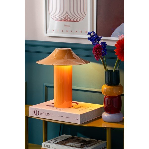 Oranža metāla galda lampa (augstums 32 cm) Catania Trapeze – Leitmotiv-image-1