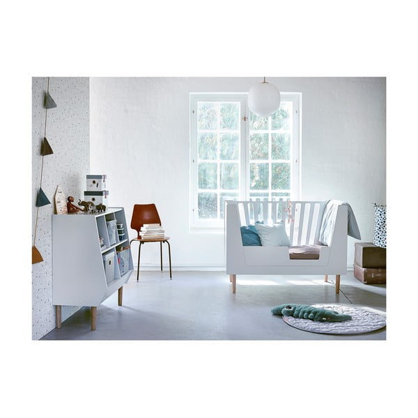 Balta bērnu gultiņas barjera Done by Deer, 120x60 cm-image-1