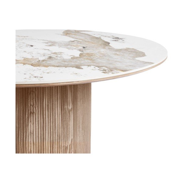 Apaļš ēdamgalds ar marmora imitācijas galda virsmu ø 140 cm Athens – House Nordic-image-1
