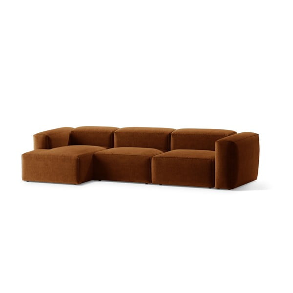 Ķieģeļu sarkans stūra dīvāns (ar kreiso stūri/ar zvilni) Bergamo – Cosmopolitan Design-image-2