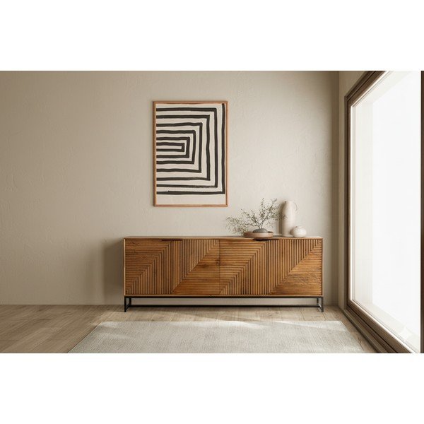 Dabīga toņa mango masīvkoka kumode 210x80x40 cm Nereida – MOME-image-1