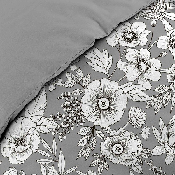 Balta/pelēka divguļamā kokvilnas gultas veļa 240x220 cm Milady – douceur d'intérieur-image-3