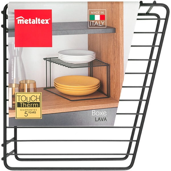 Melns papildu plaukts virtuves skapītim Metaltex Boxe Lava-image-3