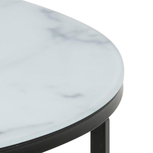 Balts apaļš žurnālgaldiņš ø 80 cm Alisma – Actona-image-4