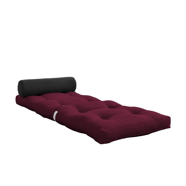 Bordo sarkans futona matracis 70x200 cm Wrap Bordeaux/Dark Grey - Karup Design