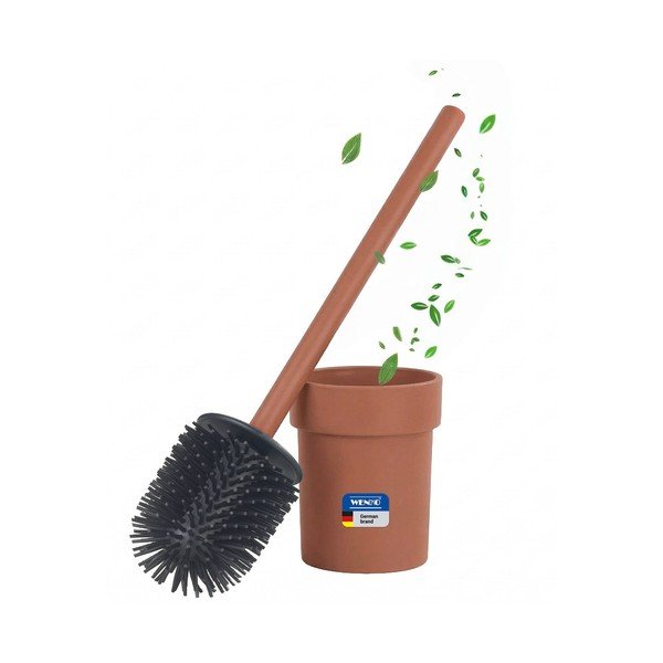 Brūna plastmasas tualetes birste ar uzstādīšanu bez urbšanas ar Turbo-Loc stiprinājumu Lizan – Wenko-image-3
