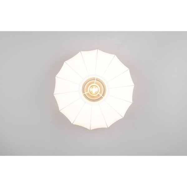 Balta metāla griestu lampa ar auduma abažūru ø 40 cm Madleine – Reality-image-4