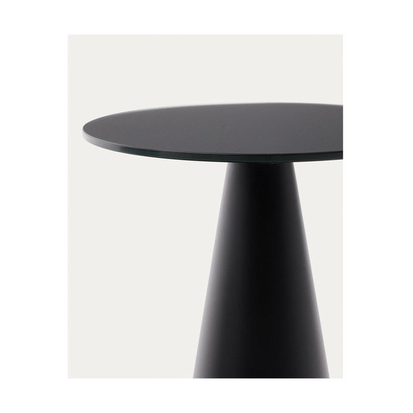 Apaļš sānu galdiņš ar stikla galda virsmu ø 35 cm Wilshire – Kave Home-image-4