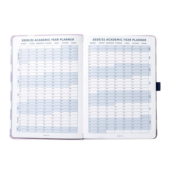 Violeta un balta dienasgrāmata no 2020. gada augusta līdz 2021. gada augustam Busy B Lilac Lemonade-image-3