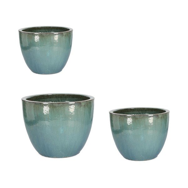 Terakotas ar rokām radīti puķu podi (3 gab.) ø 46 cm Quang – Bizzotto-image-1