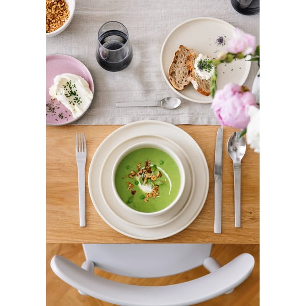 Sudraba krāsas nerūsējošā tērauda galda piederumi (24 gab.) Boldi – FABINI-image-1