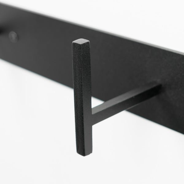 Melns metāla sienas pakaramais 64 cm Chapman – Spinder Design-image-3