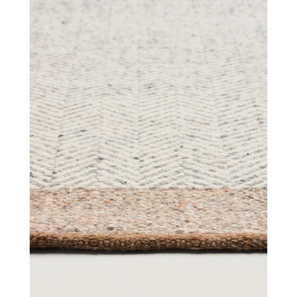 Bēšs divpusējs/ar rokām darināts vilnas celiņa paklājs 80x200 cm Nifelia – Kave Home-image-3