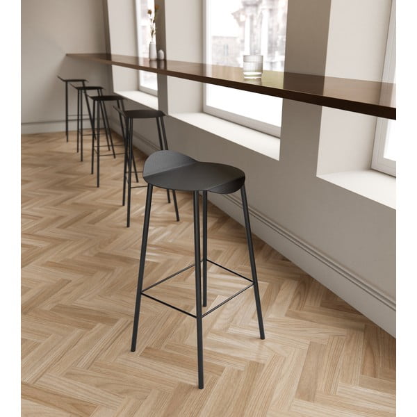 Melns ādas bāra krēsls Flamingo Bull – LIND DNA-image-3