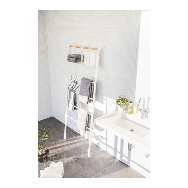 Baltas kāpnes ar plauktu YAMAZAKI Tower Ladder-image-1