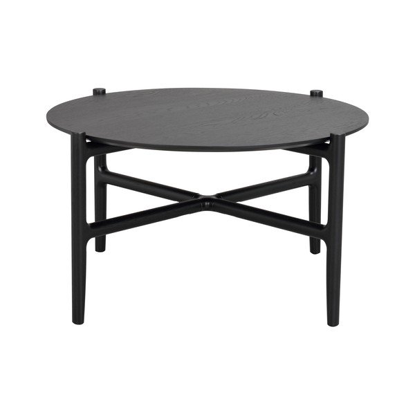 Melns ozolkoka kafijas galdiņš ø 80 cm Holton - Rowico