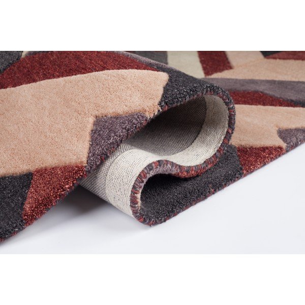 Sarkans un pelēks ar rokām austs paklājs Flair Rugs Salon, 120 x 170 cm-image-1
