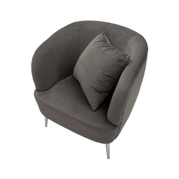 Pelēks samta atpūtas krēsls Silvery – Mauro Ferretti-image-4