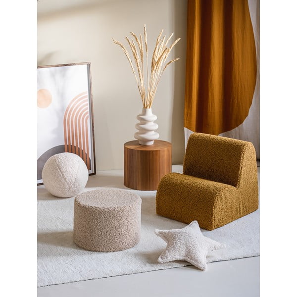 Brūns bērnu atpūtas krēsls no buklē auduma Cloud – Wigiwama-image-2