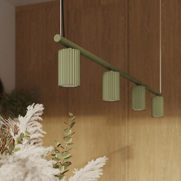 Zaļa alumīnija piekaramā lampa Gleam – Sollux-image-1