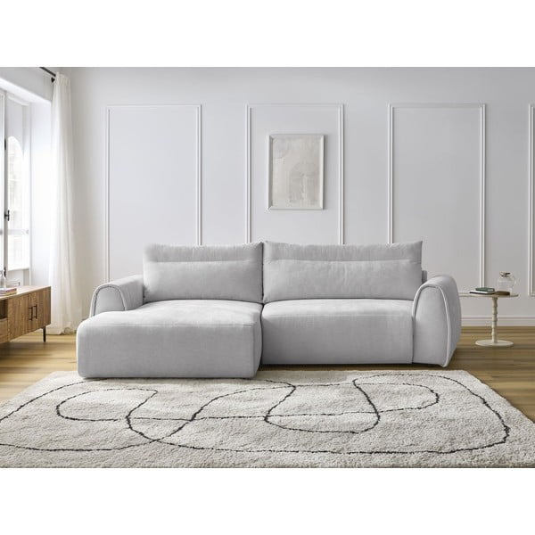 Gaiši pelēks stūra dīvāns Aden – Bobochic Paris-image-1