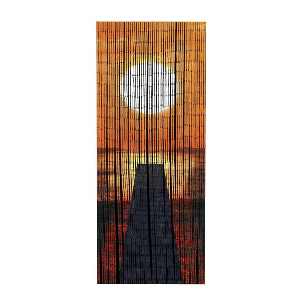 Oranžs bambusa durvju aizkars 200x90 cm Sunset – Maximex