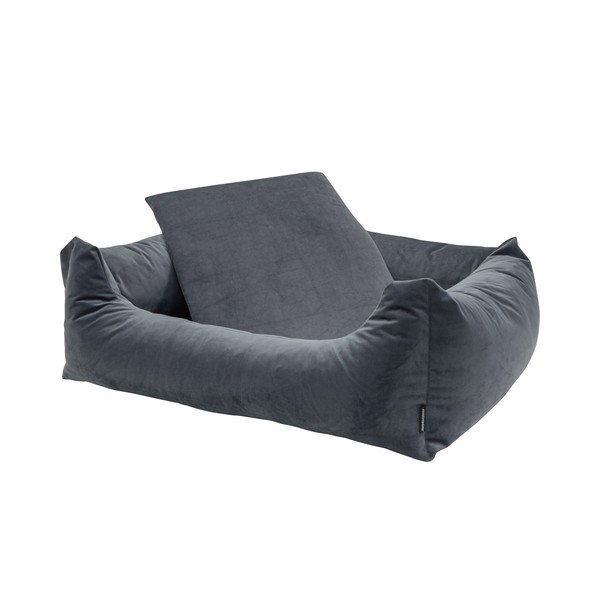 Pelēka mājdzīvnieku gulta suņiem 100x80 cm – Madison-image-1