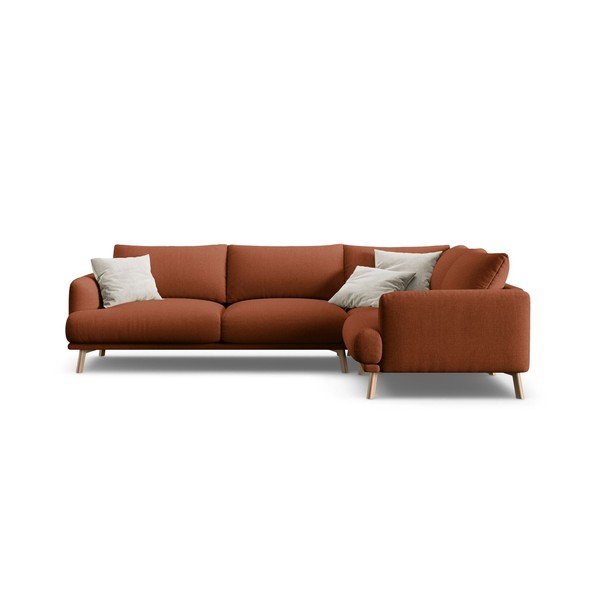 Terakotas oranžs stūra dīvāns (ar labo stūri/ar zvilni) Naomi – Micadoni -image-2