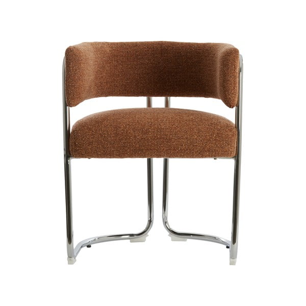 Gaiši brūns polsterēts ēdamistabas krēsls ar roku balstiem Adante – Light & Living-image-3