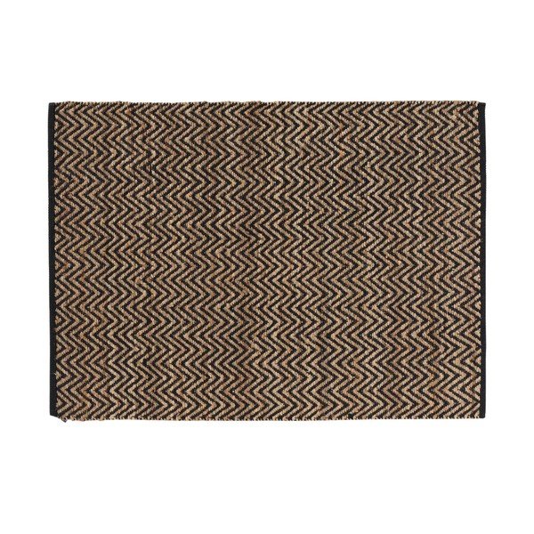 Melns/dabīga toņa paklājs 120x170 cm Zigzag – douceur d'intérieur-image-4