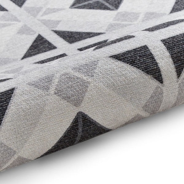 Gaiši pelēks/tumši pelēks mazgājams celiņa paklājs 76x230 cm Victoria Light – Think Rugs-image-3