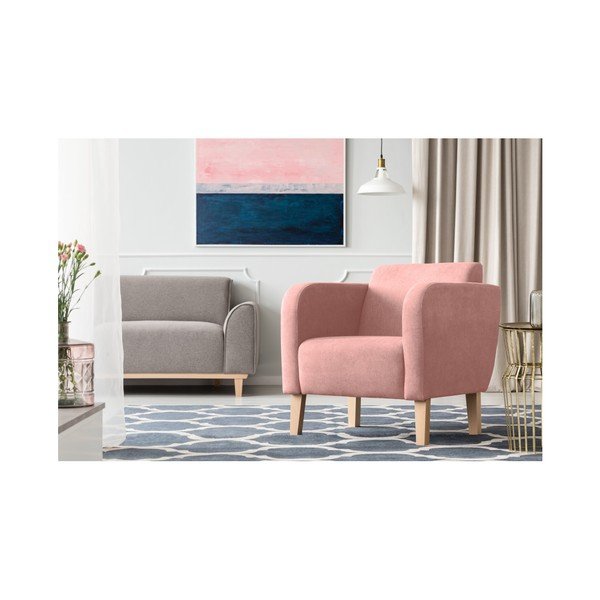 Rozā krēsls Kooko Home Šūpoles-image-1